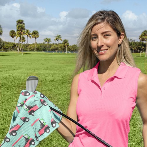 Playing It Forward Magnetic Golf Towel for Golf Bags with Clip for Men & Women, Waffle Weave Microfiber Towel with Industrial Strength Clip Hook for Strong Hold to Golf Carts or Clubs, Set of 3