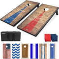 GoSports Portable Cornhole Set - Choose 4x2 Ft or 3x2 Ft | Includes 8 Bean Bags & Travel Case