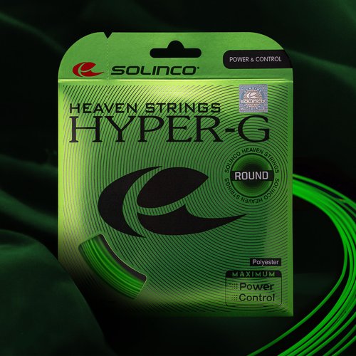 Solinco Hyper-G Round Tennis String Reel 656 ft / 200 m High-Powered Round Co-Polyester for Court Penetration, Power & Control, 16L