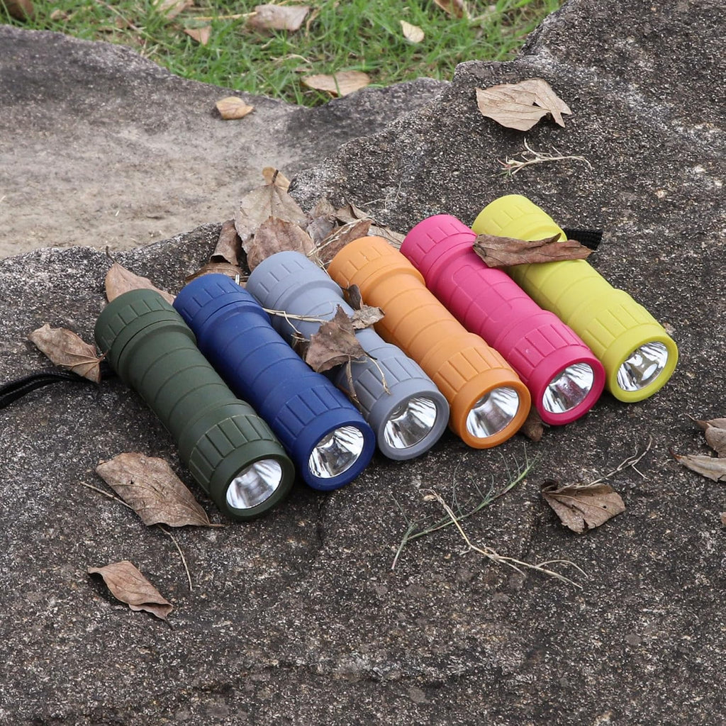 Skiennix 6-Pack Mini Flashlights - Super Bright 100 Lumen LED with 18 AAA Batteries Included | Perfect for Camping & Emergencies