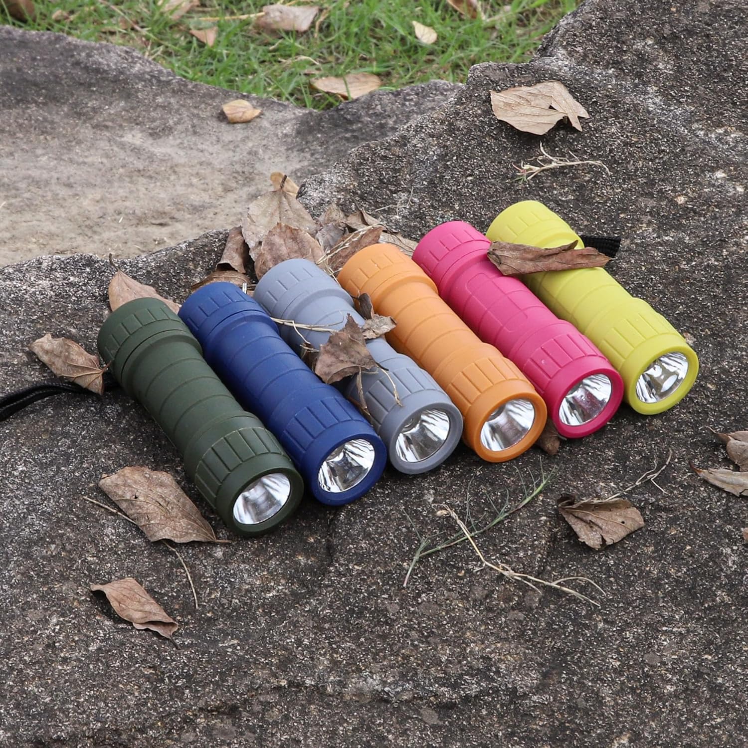 Skiennix 6-Pack Mini Flashlights - Super Bright 100 Lumen LED with 18 AAA Batteries Included | Perfect for Camping & Emergencies