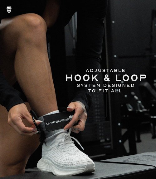 Gymreapers Ankle Straps for Cable Machine | Adjustable Neoprene Leg Straps for Glute Workouts