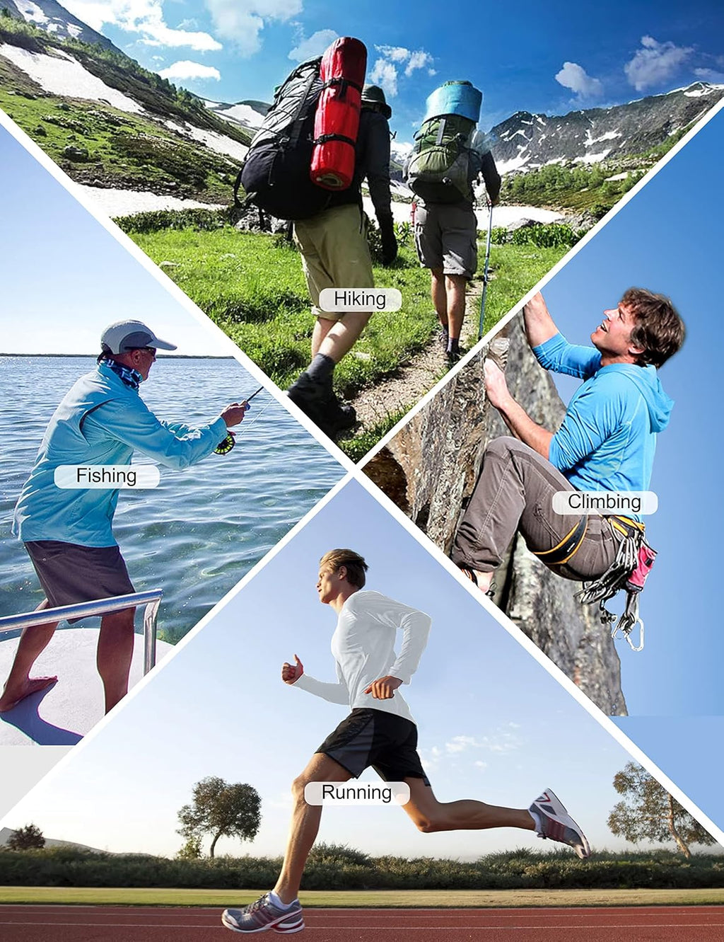 Roadbox Fishing Shirt for Men - UPF 50+ Long Sleeve UV Sun Protection Hoodie | Ideal for Outdoor Activities