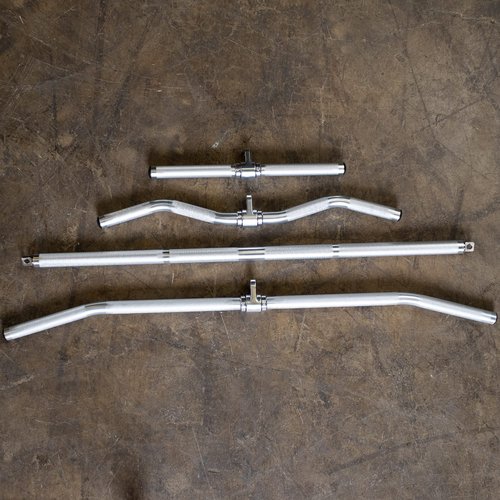Body-Solid Tools (MB022A) Aluminum Revolving Straight Bar Attachment for Cable Machines, Triceps Pulldown and Arm Pullovers (Chrome)