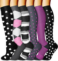 CHARMKING Compression Socks - 6 Pairs for Men & Women | Best Circulation Support for Nurses & Athletes