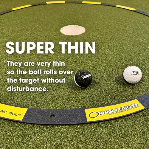 EyeLine Golf Target Circle as Training Aid – Ideal for Chipping and Pitching – Super Thin with Foldable Configurations. Bright Color Markings Easy Sighting. Made in USA (3 Foot Circle)