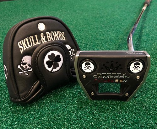 Skull Bones Mallet Putter Covers - Replacement Putter Headcover - Compatible with Odyssey 2-Ball - Scotty Cameron, Taylormade and Ping Putters (Skull&Bones)