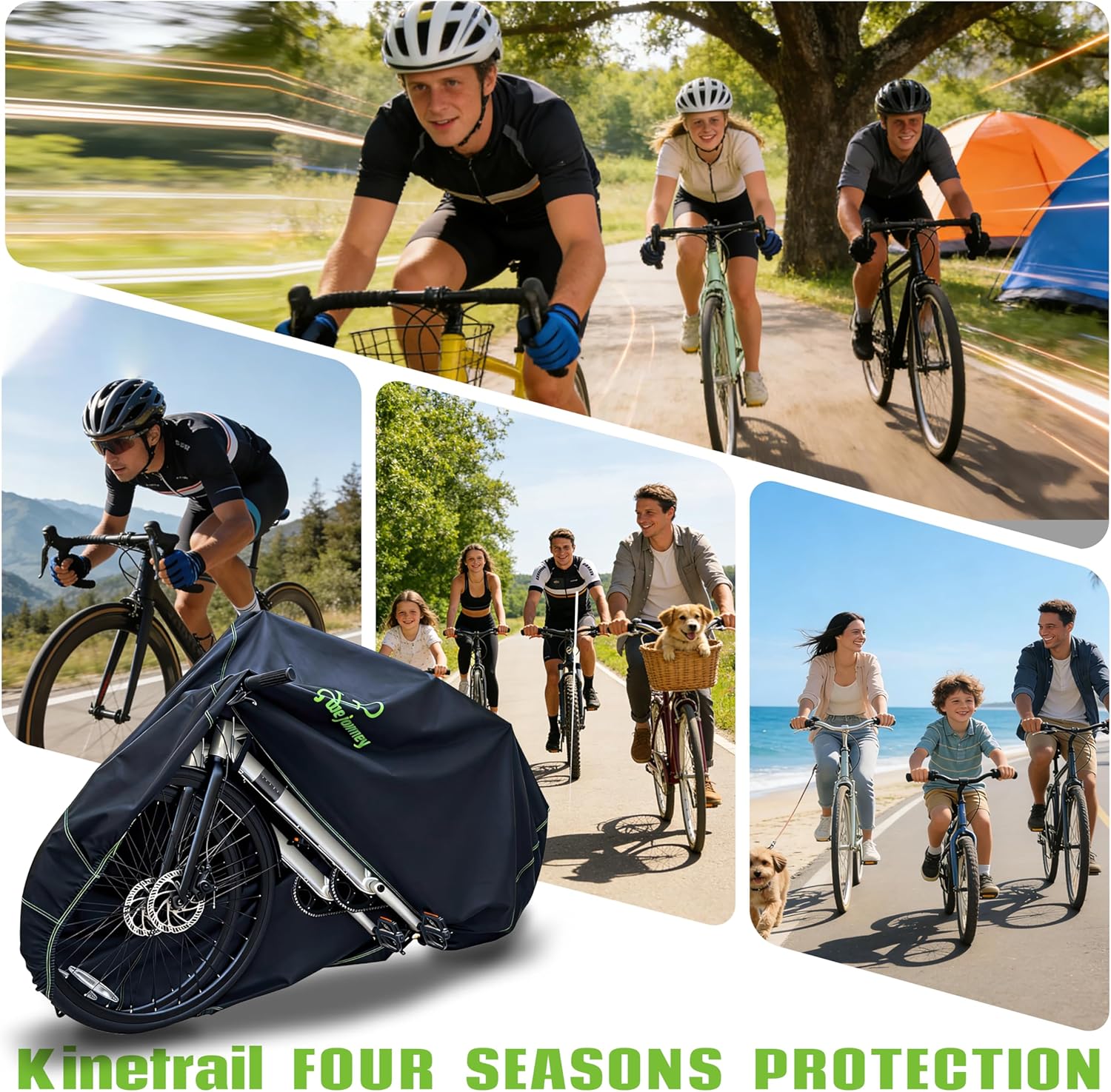 Skiennix Bike Cover for 2 Bikes - Waterproof Outdoor Protection Against Rain, Sun, and Dust