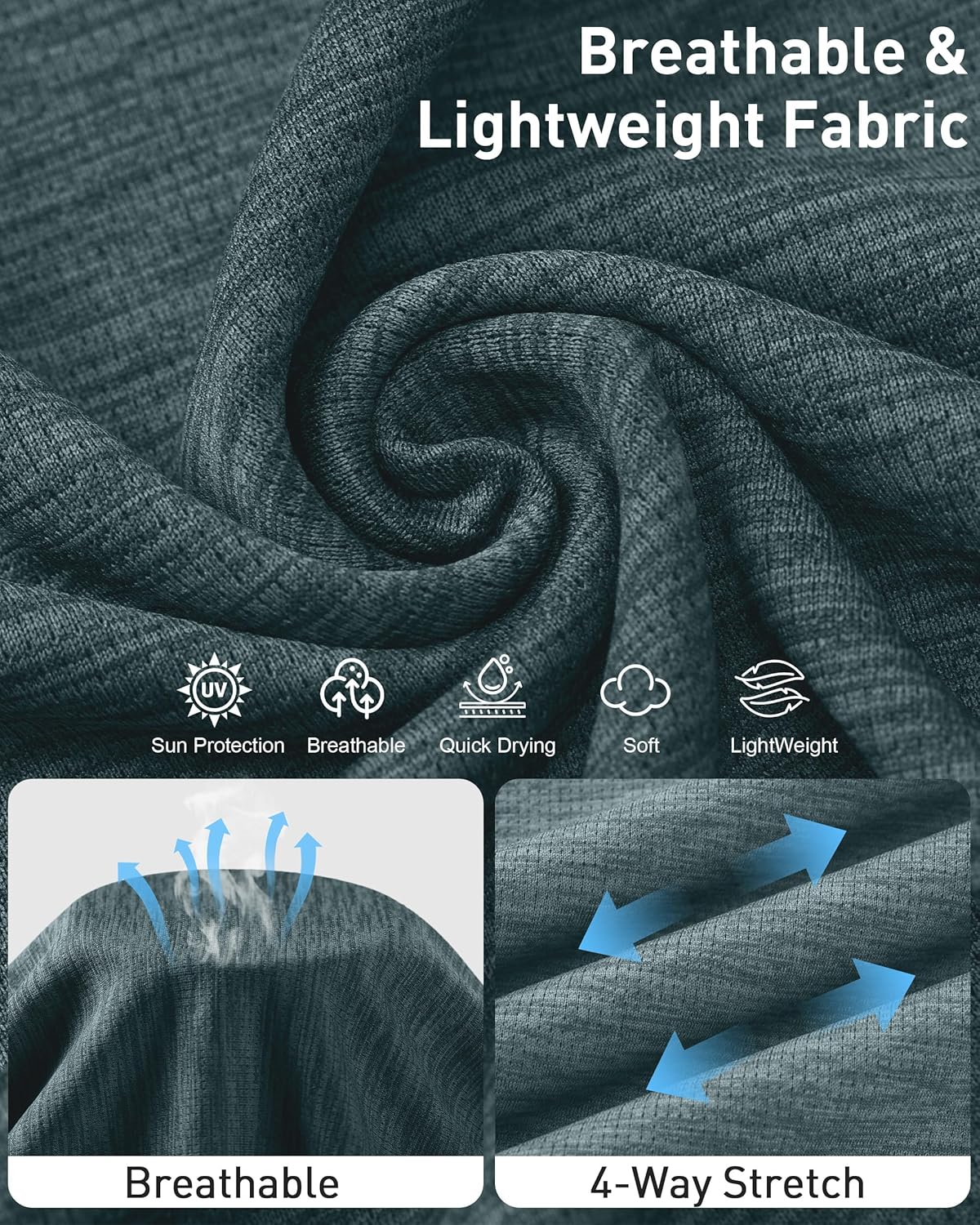 Roadbox Women's Sun Protection Hoodie - UPF 50+ Long Sleeve Outdoor UV Rash Guard | Lightweight Hiking Shirt