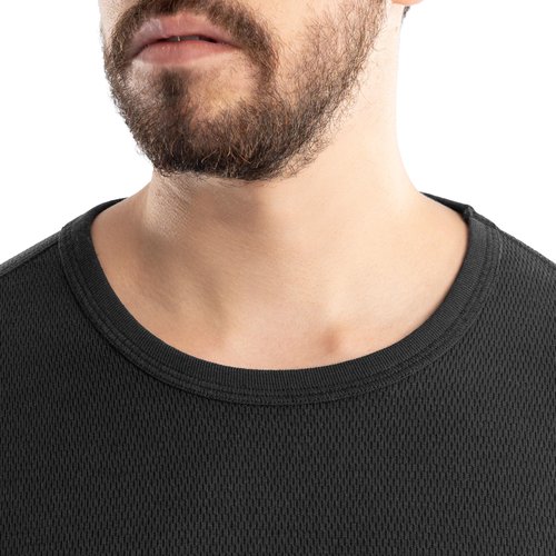 Realtree Men's Heavyweight Cotton Polyester Long Sleeve Thermal Underwear Top, Black, X-Large