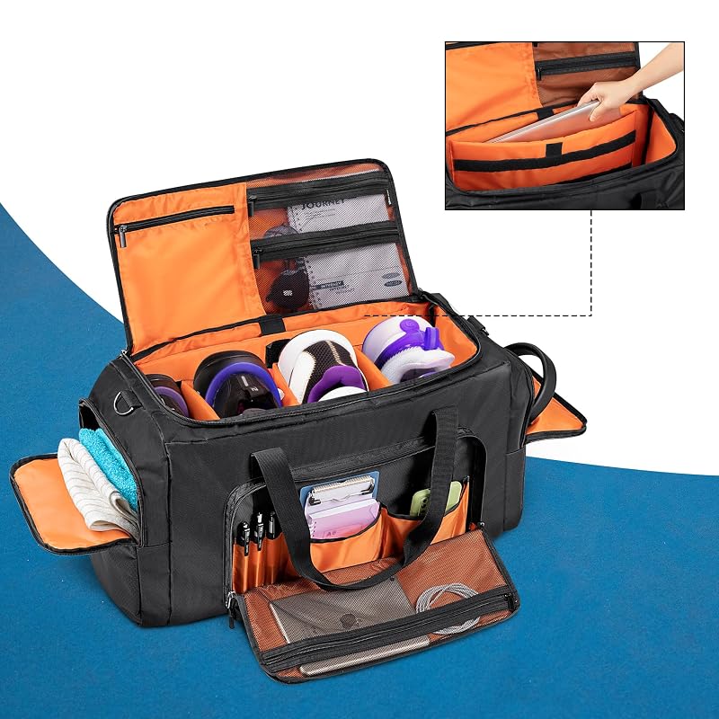 DSLEAF Sneaker Travel Bag 4 Shoes Duffle Bag with Dividers