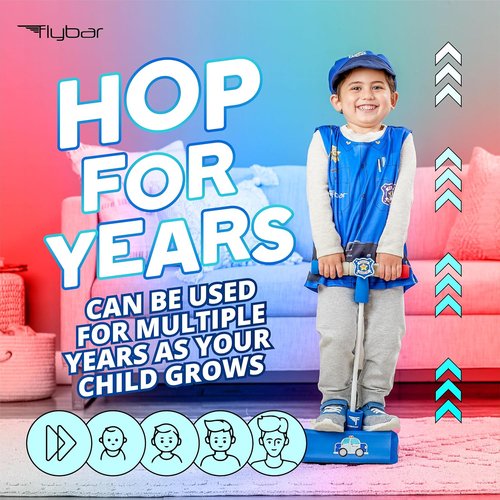 Flybar My First Foam Pogo Jumper - Safe & Fun Pogo Stick for Kids Ages 3+ | Supports Up to 250 lbs