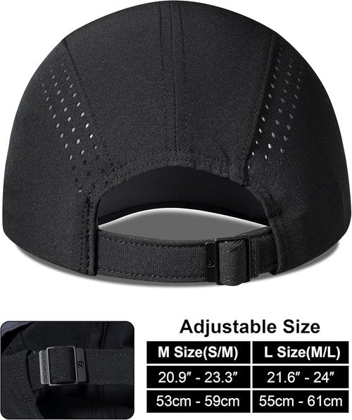 GADIEMKENSD UPF 50+ Foldable Sport Cap - Breathable & Reflective Unisex Design for Golf, Tennis, Travel