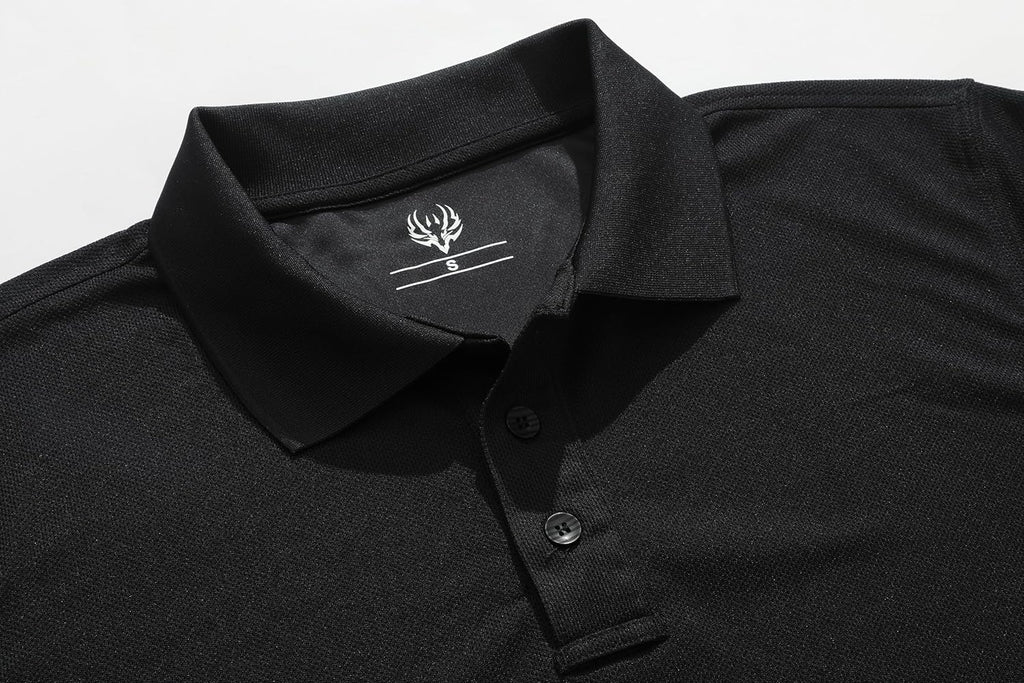 Skiennix Men's Quick-Dry Polo Shirt - Short Sleeve Performance T-Shirt for Golf & Casual Wear
