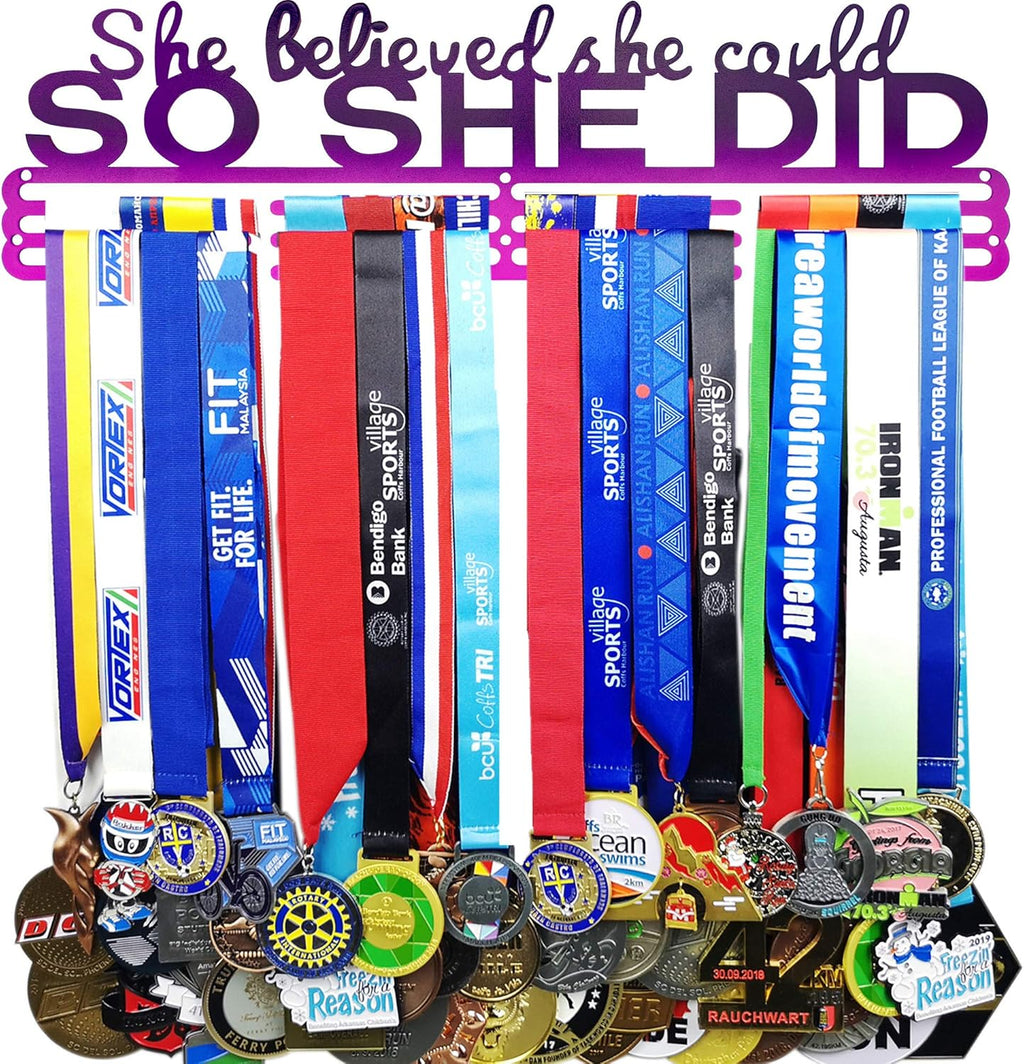 Sports Medal Holder by [Brand Name] - 16" Wall Rack for Awards & Ribbons | Easy Installation for Gymnastics, Soccer & More