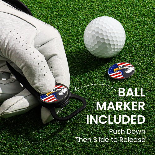 FINGER TEN Golf Divot Repair Tool and Ball Marker 7-in-1 Value 2 Pack, Premium Leather Grip Tools with Belt Clip, Club Tee, Club Groove Cleaner, Bottle Opener, Putting Alignment Guide (Black)