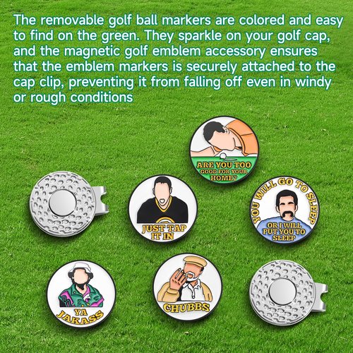 Jecten Funny Magnetic Ball Markers Clips, Distinctive Golf Ball Markers for Putting Green, Golf Ball Marker Hat Clips Magnet for Golf Lovers Gifts Golfing Accessories