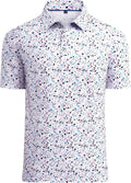 Demeanor Men's Golf Polo Shirt - Short Sleeve Dry Fit Performance | Moisture-Wicking Casual Print