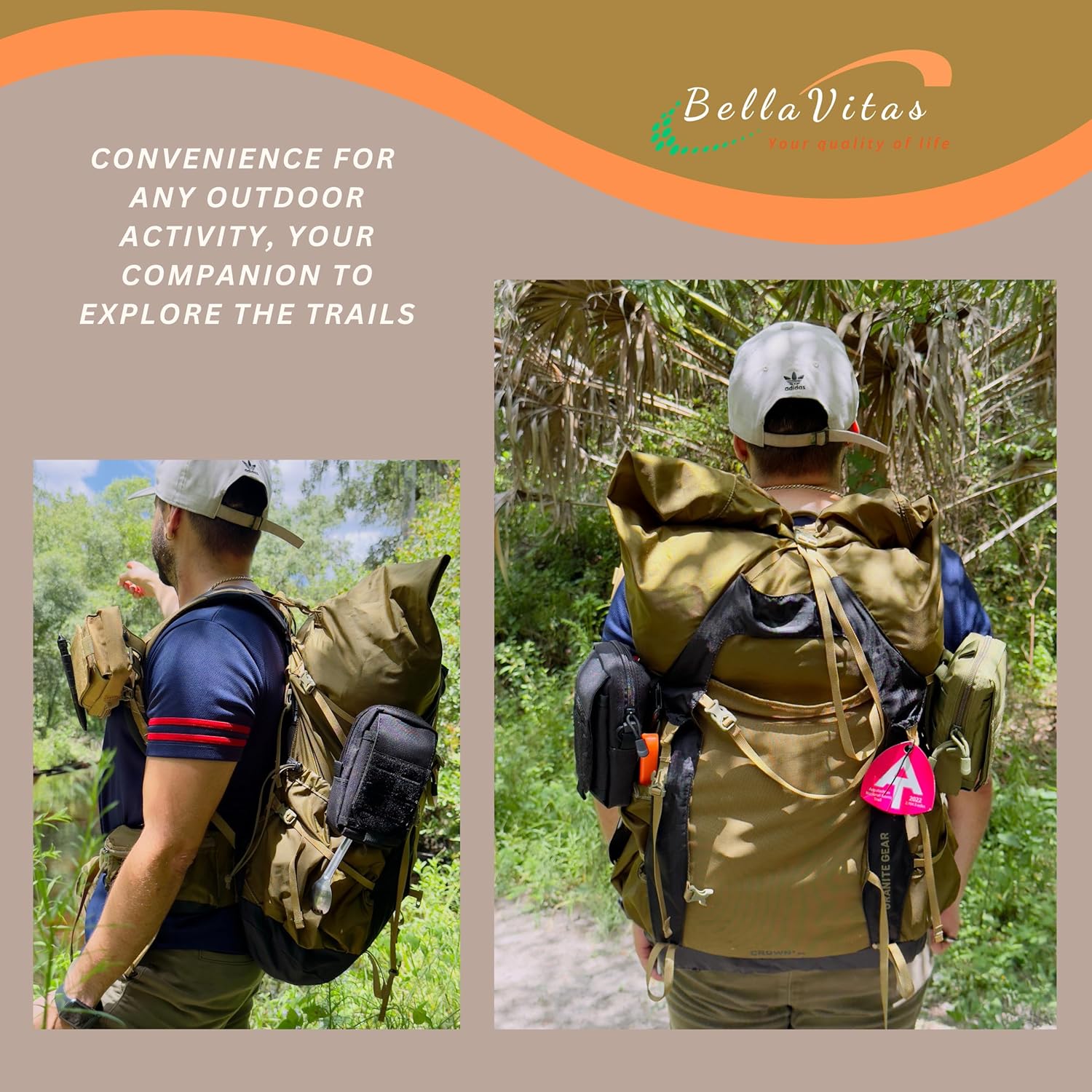Skiennix Tactical Molle Pouch - Small EDC Utility Bag with US Flag Patch | Military Gadget Organizer