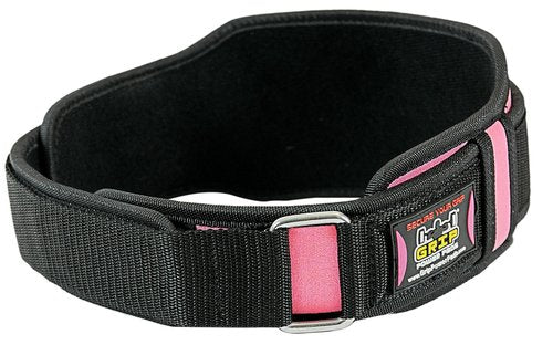 Pro Lifting Belt for Women - Black and Pink Weightlifting Support Belt - 5" Wide - 3 Length Sizes - Rubber Pull for Easy Removal - Stylish Fitness Gear & Exercise Accessories (Pink, X-Small)