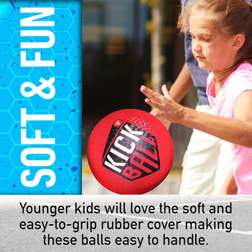 Franklin Sports Kickball - Durable Rubber Design for Outdoor Fun | Perfect for All Ages