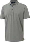 M MAELREG Men's Performance Polo Shirt - Short Sleeve, Stretch, Dry Fit, Jacquard Golf Design