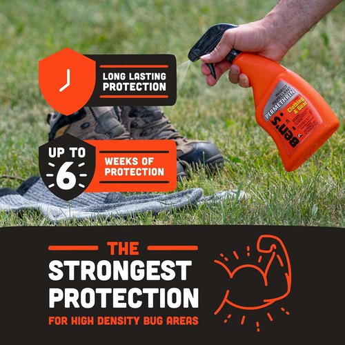Ben's Clothing & Gear Insect Repellent - Long-Lasting Protection Spray for Clothes - 24 fl oz with Permethrin