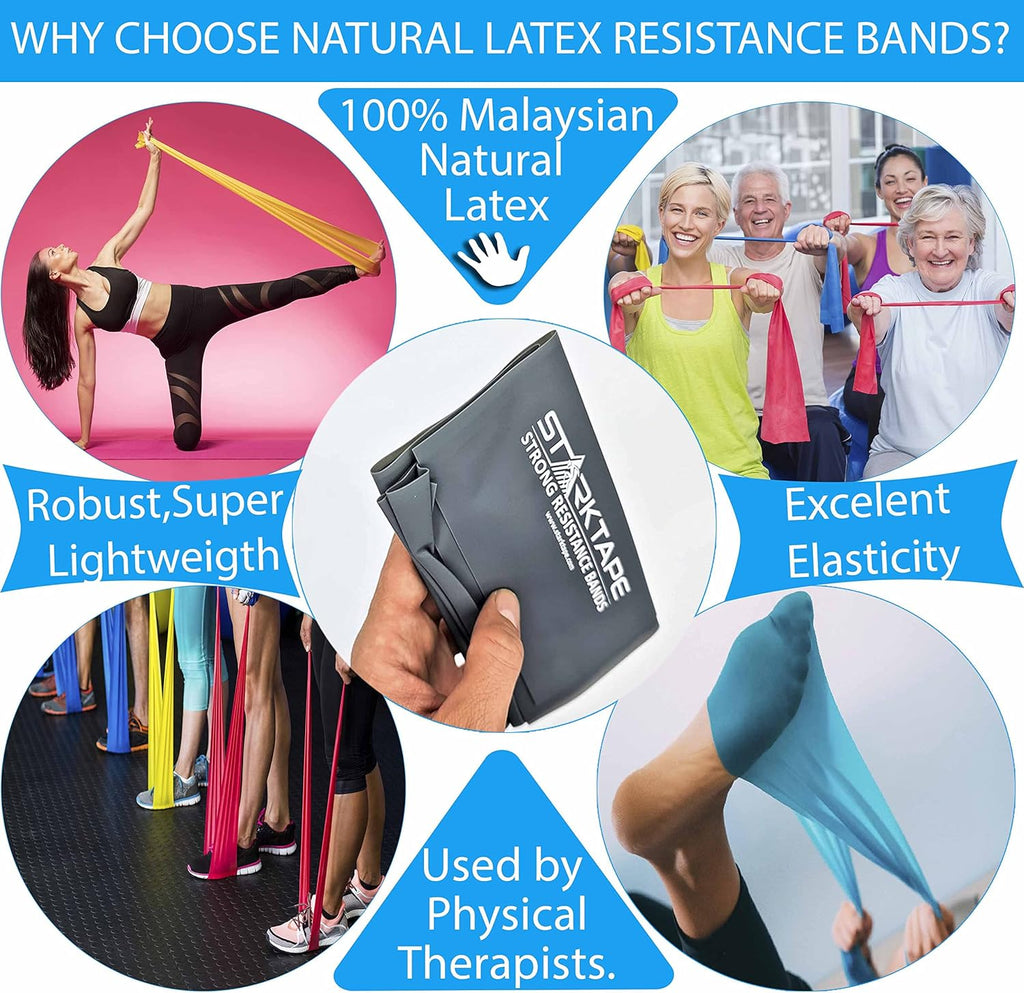 Resistance Bands - Professional Latex Therapy Bands for Home Exercise, Yoga & Pilates | Durable & Versatile