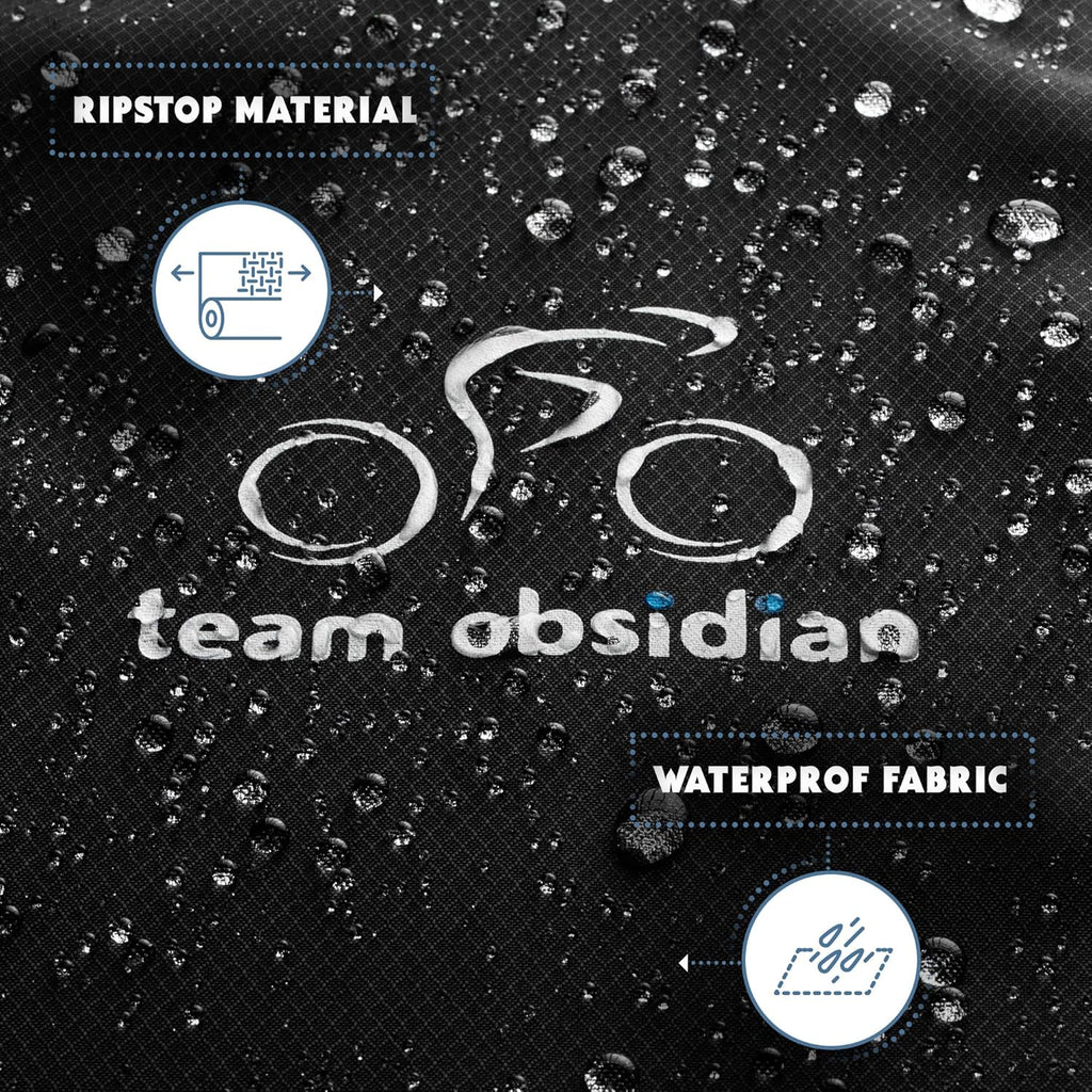 TeamObsidian Bike Cover - Waterproof Outdoor Storage & Travel Protection for 1-3 Bikes - Heavy Duty 300D Oxford Material