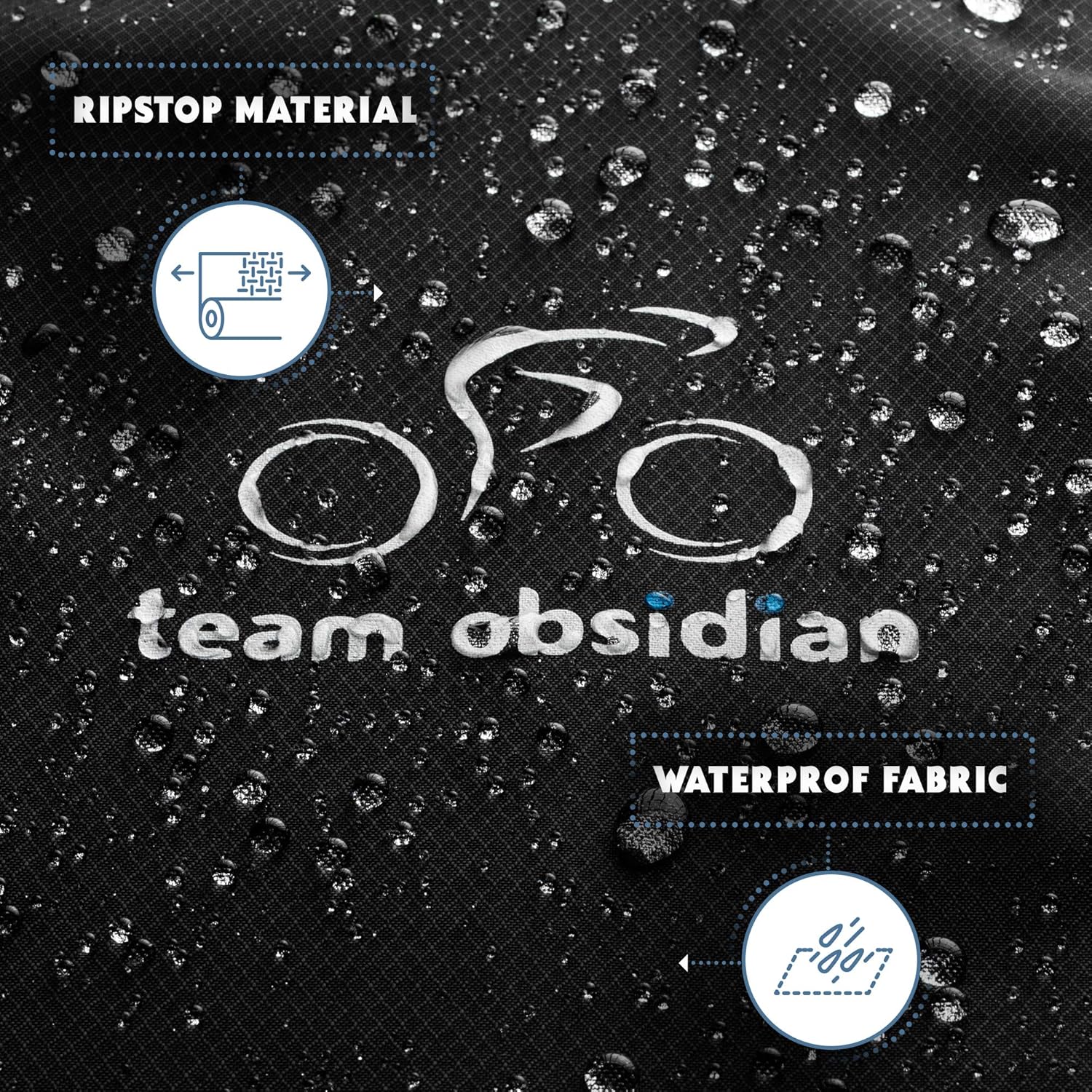 TeamObsidian Bike Cover - Waterproof Outdoor Storage & Travel Protection for 1-3 Bikes - Heavy Duty 300D Oxford Material