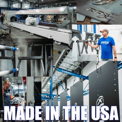 PRx Performance Y-Bar Dip Station Handles for Profile ONE 2x3 & PRO 3x3 Squat Racks, USA Made, Rack Mounted Dip Bar Attachments for Strength Training… (Dip Station Storage)