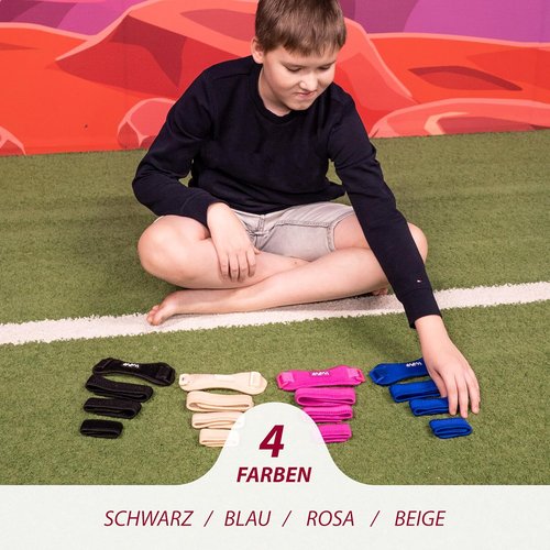 KARM Kids Knee Brace Strap - Osgood Schlatter Support for Youth | Adjustable Patellar Tendon Band in Black