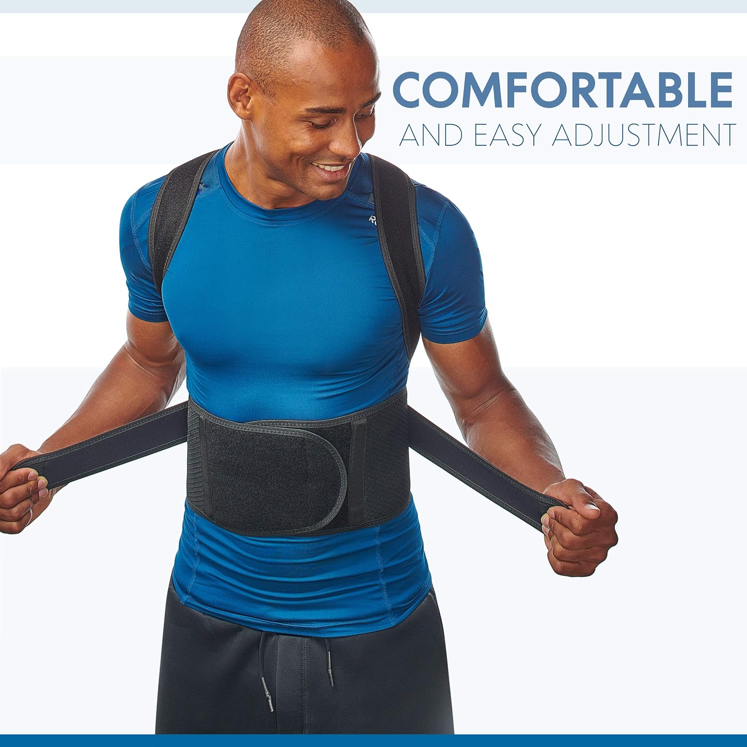 Selbite Posture Corrector - Adjustable Back Brace for Pain Relief & Support | Unisex, Large Size