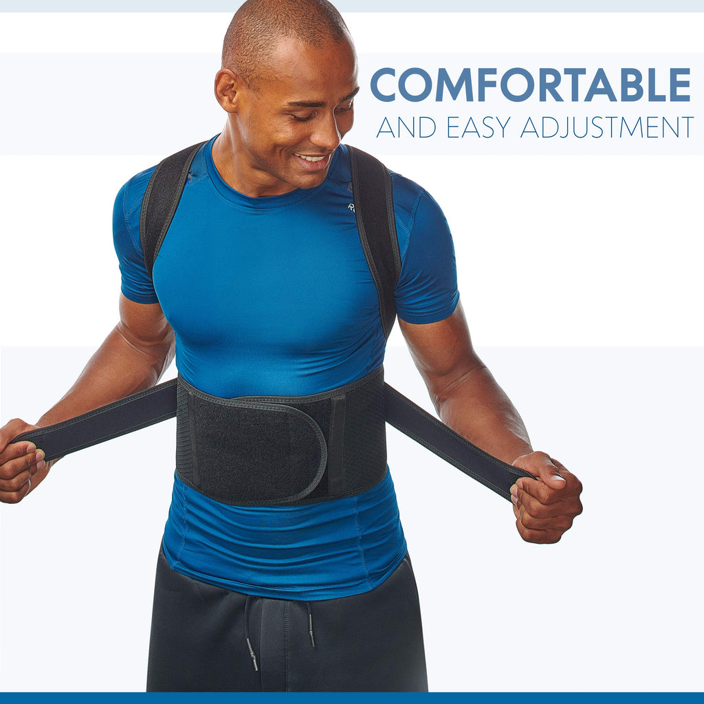 Selbite Posture Corrector for Men and Women - Back Brace for Upper and Lower Body Support - Adjustable Straightener with Pain Relief and Muscle Memory (Medium)