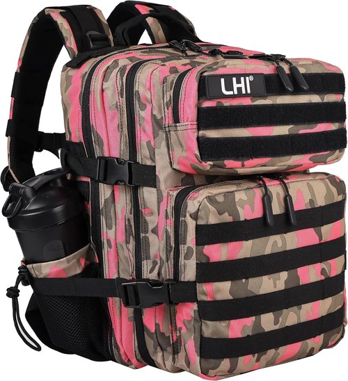LHI Tactical Military Backpack - Versatile 25L/35L Assault Pack with Bottle Holder for Men & Women
