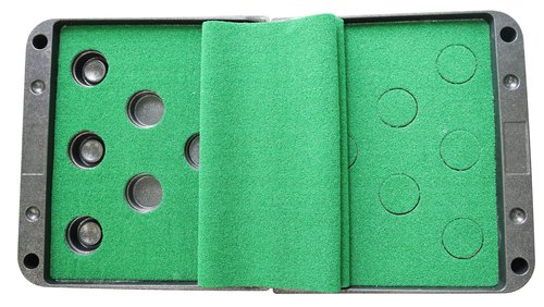Fitvids Golf Pong Putting Game - Ultimate 2-on-2 Golf Putting Game for Parties and More – 6 Discs Included – Retail Package – Green