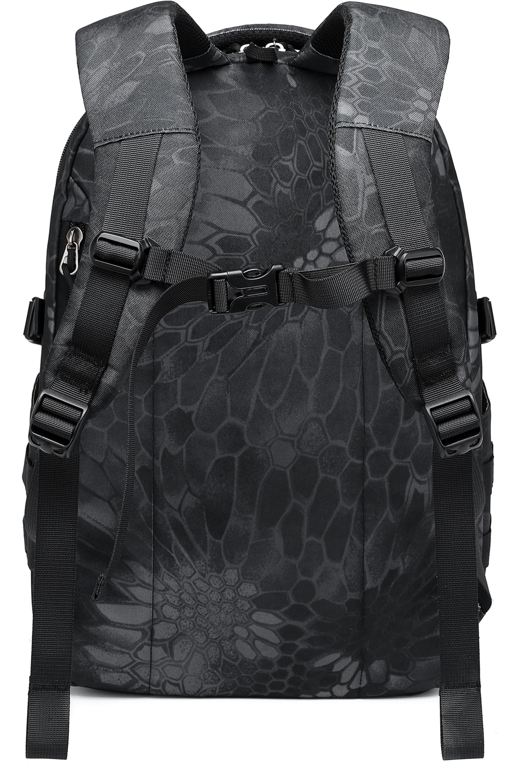 Wotony Military tactical backpack, backpack for men black small tactical assault bag (Python Black, 18.5 inch)