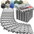 Bemaxx Gym Mats Set - 18 Pcs EVA Interlocking Foam Floor Tiles | 12.6"x12.6"x0.4" Protective Flooring for Home Gym & Playroom