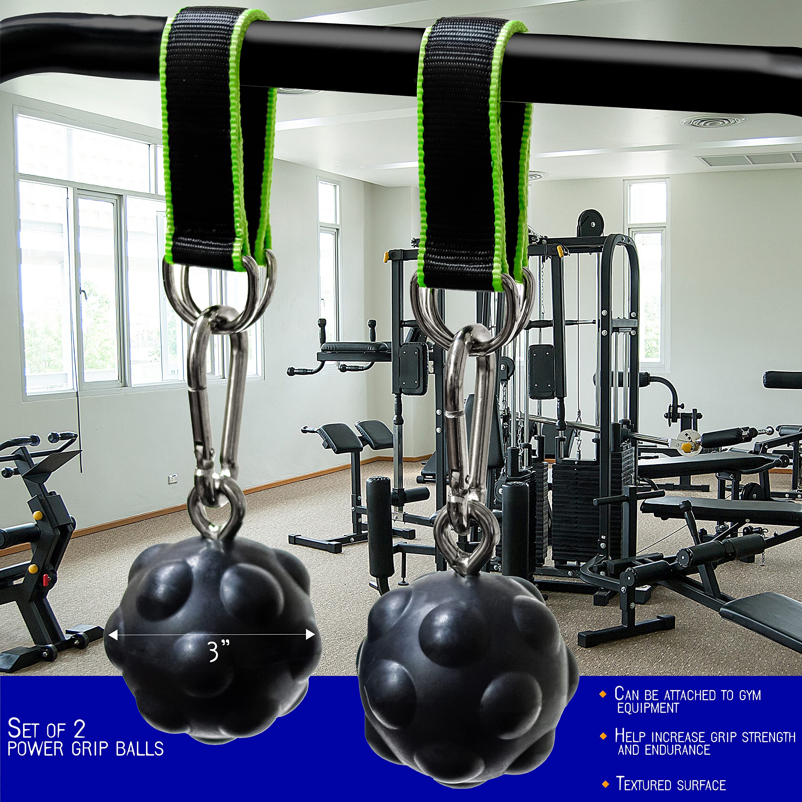 Trademark Innovations Pull Up Power Grip Balls Climbing Board Bouldering Hangboard Grip Trainers
