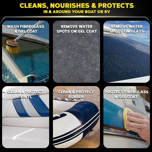 Meguiar's Boat & RV Wash & Wax Starter Kit | Ultimate Detailing Solution for Boats & RVs - Includes Wash, Wax & Accessories
