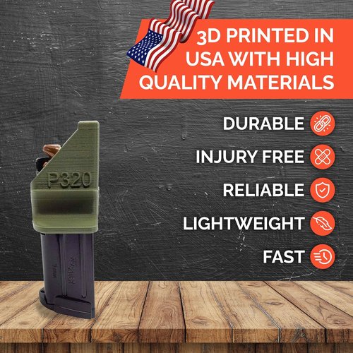 EZMAGLOADER Magazine Loader for SIG Sauer P320 9mm - Effortless Loading with Comfortable Grip - Speed Loader Accessory