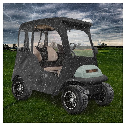 10L0L Deluxe Golf Cart Enclosure 2 Passenger for Club Car Precedent, 4-Sided Clear PVC Window Cover with Mirror Openings & Zipper Entry, Fits Club Car Precedent/Onward/Tempo Golf Cart