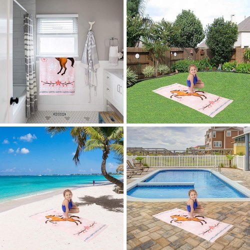 Franco Spirit Riding Free Kids Bath Towel - Super Soft Cotton, 58 in x 28 in, Perfect for Pool & Beach