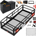 Mockins XL High Rail Trailer Hitch Cargo Carrier - 45 CuFt Waterproof Bag | 500 Lbs Capacity, Folding Design for SUVs & Trucks