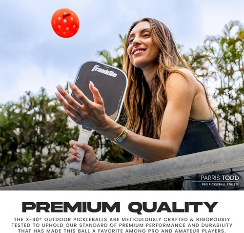 Franklin Sports X-40 Outdoor Pickleballs - Official USA Pickleball & APP Tour Regulation Size
