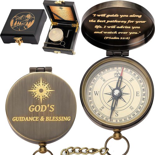 God's Guide & Blessing Wood Box | Inspirational Gift for Men & Boys - Perfect for Baptism & Graduation