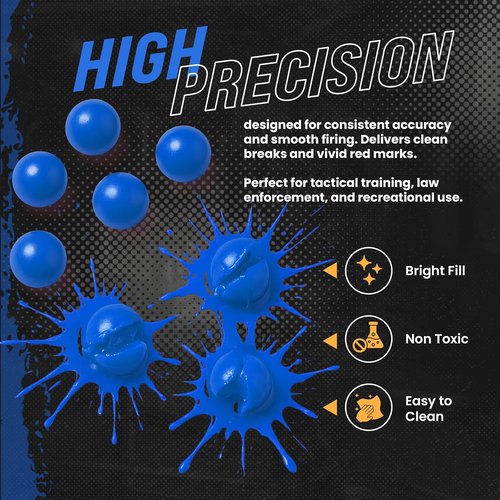 3Skull .43 Caliber Paintballs - High-Performance Ammo for Umarex T4E Pistols | Blue Color