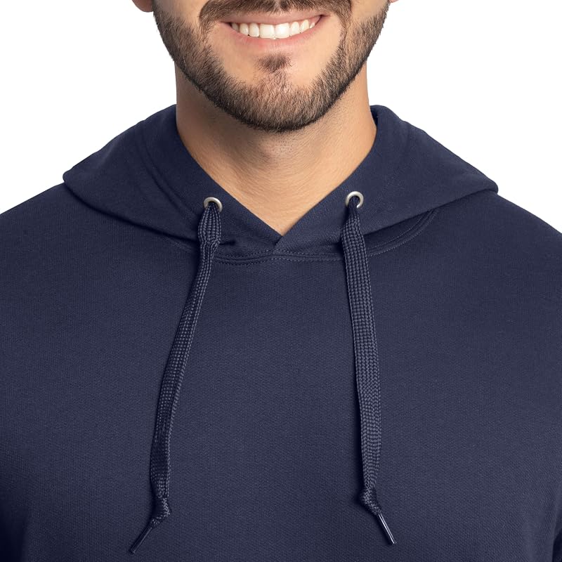 Fruit of the Loom EverSoft Fleece Pullover Hoodie for Men, Navy, X-Large