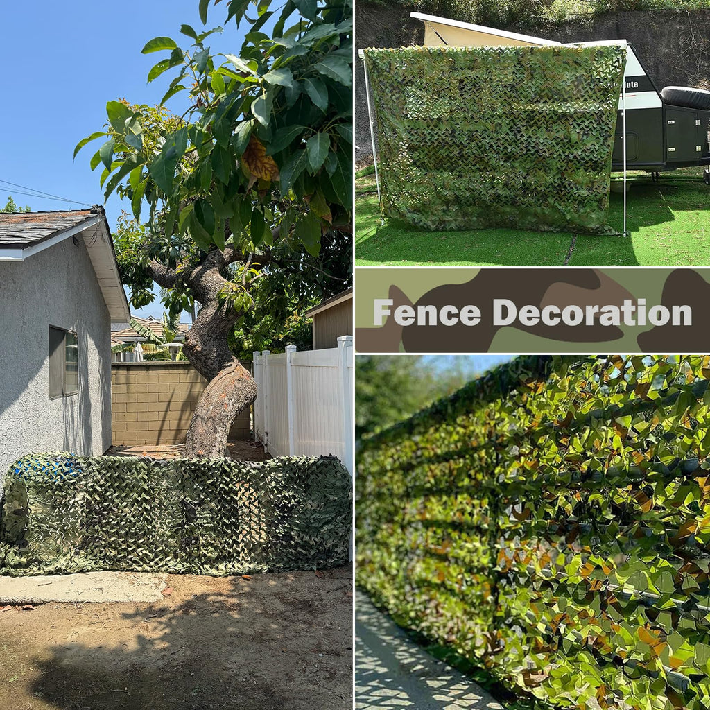 Yeacool Camo Netting Camouflage Netting Bulk Roll Burlap Camo Tarp Sunshade Net for Hunting Blind Military Dinosaur Birthday Theme Party Decoration (Woodland Camo, 4.9ftx26.2ft, 1.5m*8m)