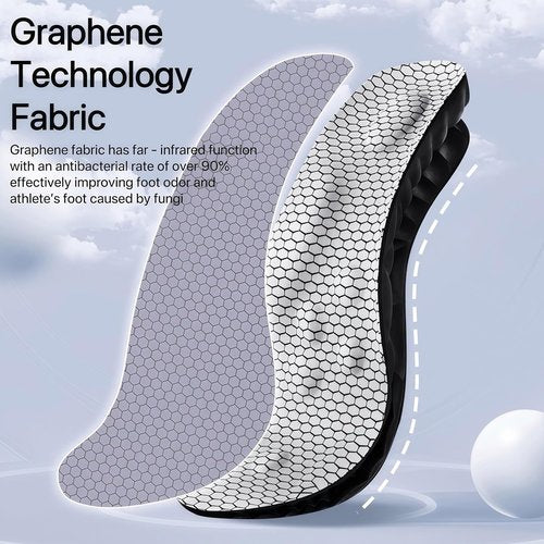 Cloud Soles | 4D Insoles for Men & Women - Anti-Fatigue, Shock Absorption, Foot Pain Relief - Black, XL